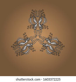 Christmas pattern with snowflakes abstract background. Beige, white and black colors. Holiday design for Christmas and New Year fashion prints. Vector illustration.