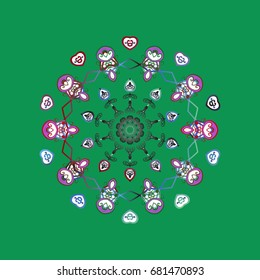 Christmas pattern with snowflakes abstract background. Holiday design for Christmas and New Year fashion prints. Snowflakes. Background. Vector illustration.