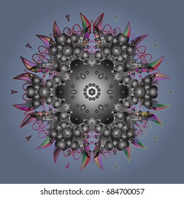 Christmas pattern with snowflakes abstract background.