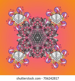 Christmas pattern with snowflakes abstract background. Snowflakes. Background. Holiday design for Christmas and New Year fashion prints. Vector illustration.