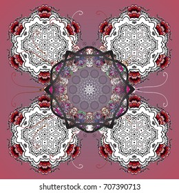 Christmas pattern with snowflakes abstract background. Background. Vector illustration. Holiday design for Christmas and New Year fashion prints.