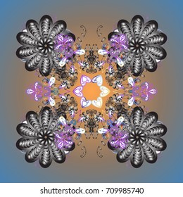 Christmas pattern with snowflakes abstract background. Snowflakes. Vector illustration. Background. Holiday design for Christmas and New Year fashion prints.