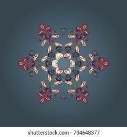 Christmas pattern with snowflakes abstract background. Vector. Holiday design for Christmas and New Year fashion prints. Neutral, white and gray snowflakes.