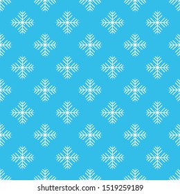 christmas pattern snowflakes on blue background