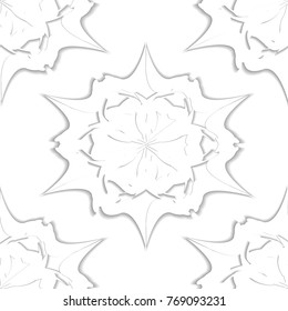 christmas pattern of snowflakes on a white background