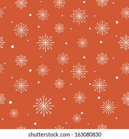 Christmas pattern with snowflakes. Seamless pattern can be used for wallpaper, pattern fills, web page backgrounds, surface textures.