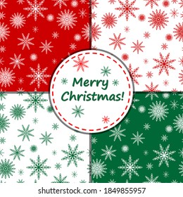 
Christmas pattern with snowflakes in vector