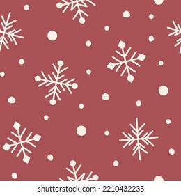 Christmas pattern with snowflakes. Vector