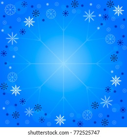Christmas pattern with snowflakes. Vector illustration