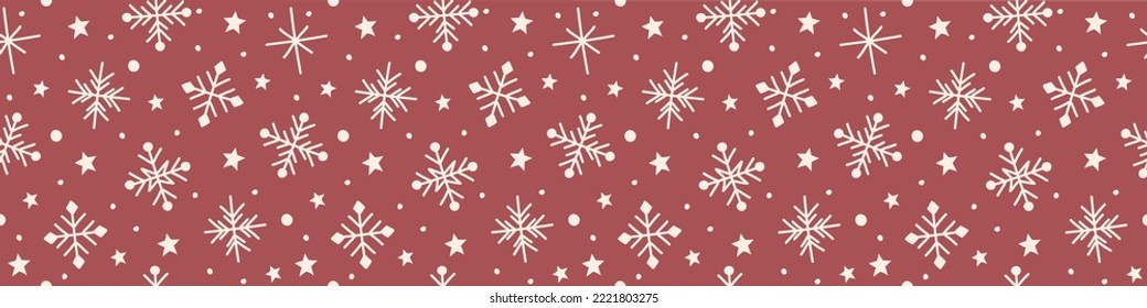 Christmas pattern with snowflakes. Wallpaper concept. Banner. Vector