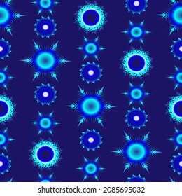 Christmas pattern from snowflakes,illustration on a blue background, elements of new year decor, background for festive packaging, flyer, new year gifts