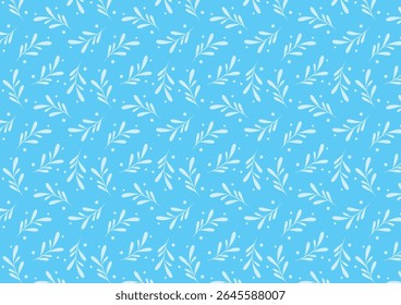Christmas pattern with spruce branches. berries and stars. Vector illustration.