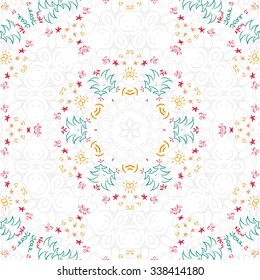 Christmas pattern square drawn abstract background vector