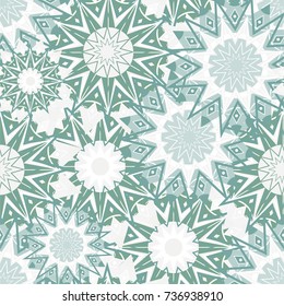 Christmas pattern with Christmas stars and snowflakes