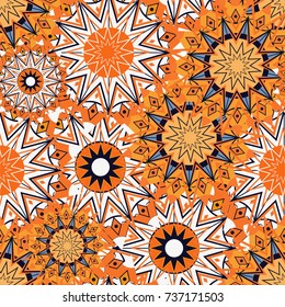 Christmas pattern with stars and snowflakes