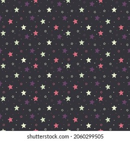 Patrón navideño con estrellas. Concepto de fondo de escritorio. Vector