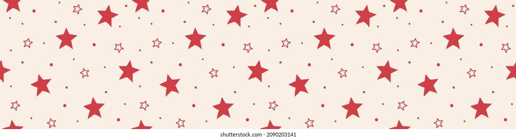 Christmas pattern with stars. Wallpaper concept. Banner. Vector
