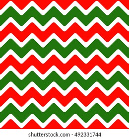 Christmas Pattern stripe seamless red green and white colors. Merry Christmas abstract background vector chevron . Gift wrap paper design for holidays season. 