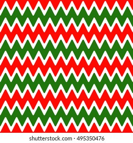 Christmas Pattern stripe seamless red green and white colors. Merry Christmas abstract background vector chevron . Gift wrap paper design for holidays season.
