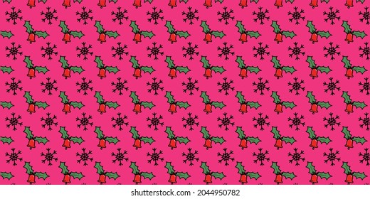 Christmas Pattern Stylish Background With Snowflakes 