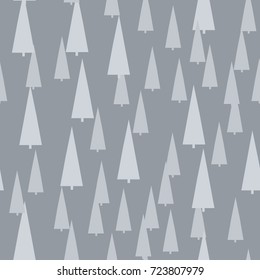 Christmas pattern with trees. Abstract winter forest. Simple background to print on fabric, paper, gift wrapping, packaging, scrap-booking, covers, backdrops, wallpapers, web. Vector illustration