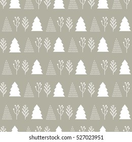 Christmas pattern with trees in the background kraft