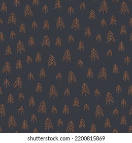 Christmas pattern with trees. New Year. seamless pattern for paper, wrapping, clothing, textile, wallpaper. Vector illustration