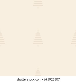 Christmas pattern with trees. Simple, winter background graphic to print on fabric, paper, gift wrapping, packaging, scrap-booking, covers, backdrops, Wallpapers, web. Seamless vector illustration