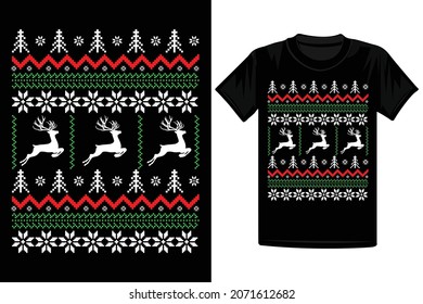 Christmas Pattern T-Shirt, Christmas T-Shirt Design  