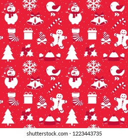 Christmas pattern. Vector illustration.