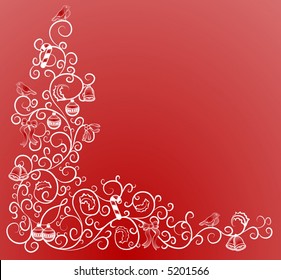 Christmas pattern.  A vector illustration of a Christmas pattern