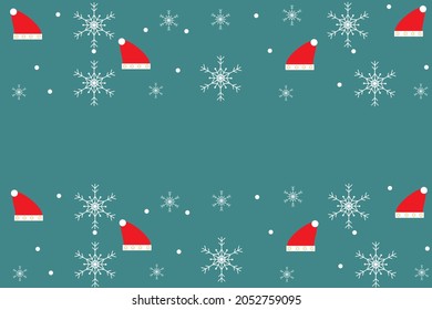 Christmas pattern vector illustration with blank space for text.