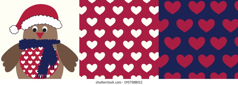 Christmas pattern vector illustration. Fabric, wrapping paper, wallpaper, packaging.
