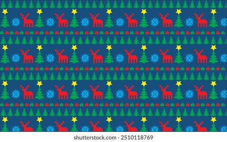 Ilustração do vetor do padrão de Natal no fundo branco
