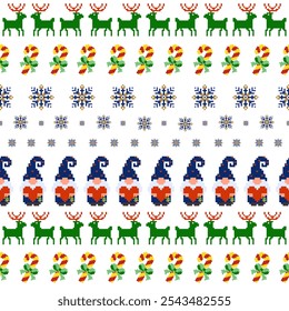 Christmas Pattern - Vector Illustrator Digital file Download for print, printable, wallpaper, background, gift wrapper, rug and many projects.