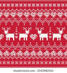 Christmas Pattern - Vector Illustrator Digital file Download for print, printable, wallpaper, background, gift wrapper, rug and many projects.