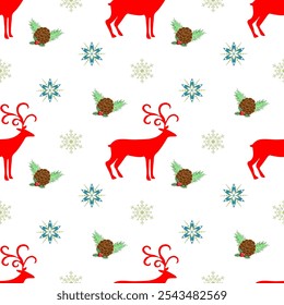 Christmas Pattern - Vector Illustrator Digital file Download for print, printable, wallpaper, background, gift wrapper, rug and many projects.