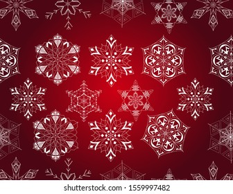christmas pattern vector snowflake background