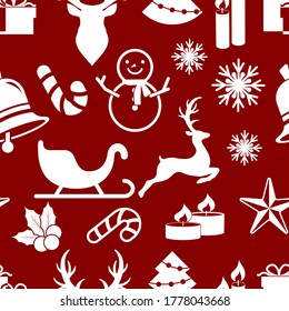 Christmas pattern. Vector stock illuctration. EPS 10