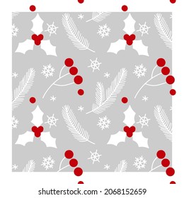 Christmas pattern. Vector. You can change the background of the pettern or the background. Suitable for postcards, packaging or textiles.
