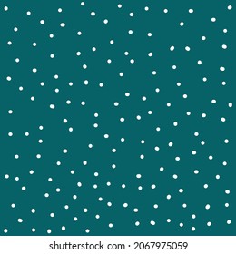 Christmas pattern. White snow on dark blue background. Tamplate for greeting chritmas cards, posters, stickers and seasonal design.