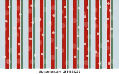 Christmas Pattern. Winter Holiday Background with red stripes and snowy illustrations.