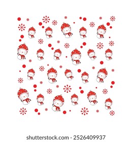 Christmas Pattern for Wrapping Paper and Fabric