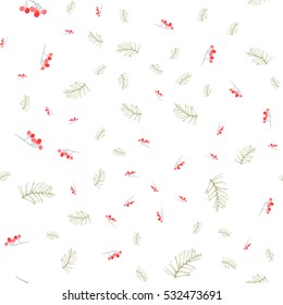 christmas pattern for wrapping paper - berries? pine brunch in pastel colors