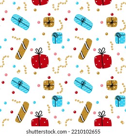 Christmas pattern for wrapping paper, print for printing, background, festive background
