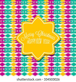 Christmas patterns Merry Christmas and Happy New Year Invitation patterns. Pattern in zigzag
