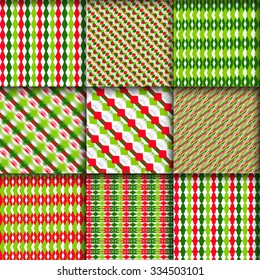 Christmas patterns Merry Christmas and Happy New Year Invitation patterns. Pattern in zigzag 
