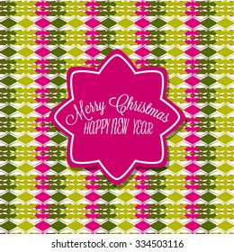 Christmas patterns Merry Christmas and Happy New Year Invitation patterns. Pattern in zigzag