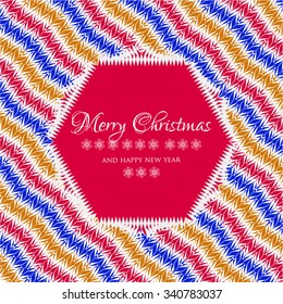 Christmas patterns Merry Christmas and Happy New Year Invitation patterns. Pattern in zigzag