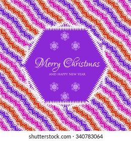 Christmas patterns Merry Christmas and Happy New Year Invitation patterns. Pattern in zigzag